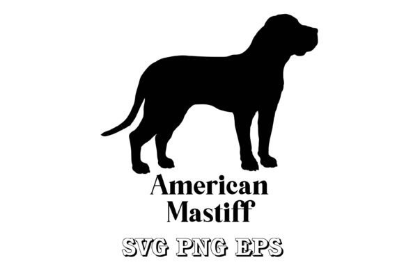 American Mastiff Dog Silhouette