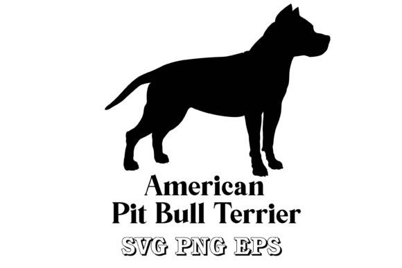 American Pit Bull Terrier Dog Silhouette