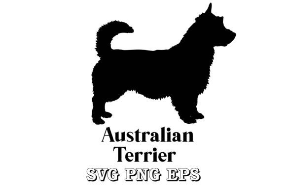 Australian Terrier Dog Silhouette Vector Review