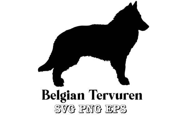 Belgian Tervuren Dog Silhouette