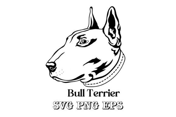 Bull Terrier Dog Silhouette Face – A Designer’s Take