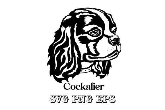 Cockalier Dog Silhouette Breeds Vector Review