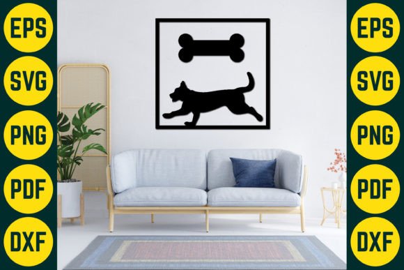 Dog Wall Decor Laser Cut SVG Design 12