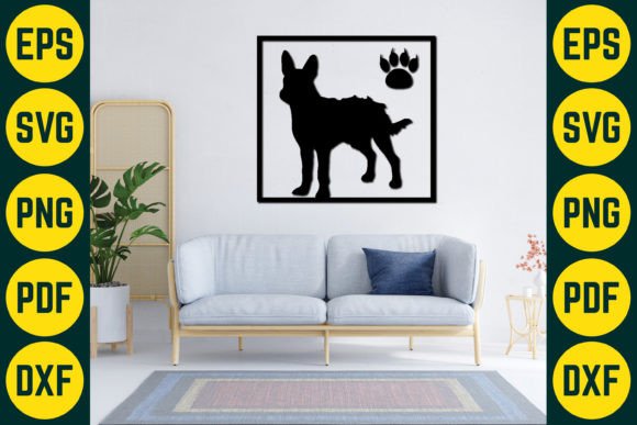 Dog Wall Decor Laser Cut SVG Design 5
