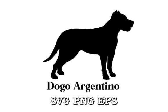 Dogo Argentino Dog Silhouette Vector