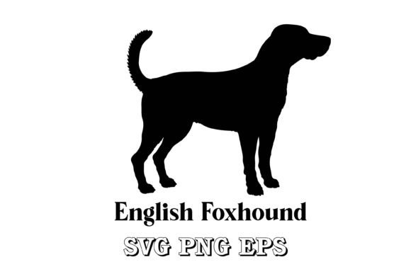 English Foxhound Dog Silhouette: A Designer's Take