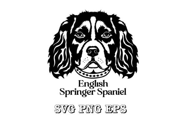 English Springer Spaniel Silhouette Face Review
