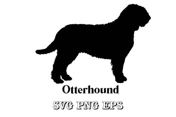 Otterhound Dog Silhouette Vector: Real Talk for Embroidery Use