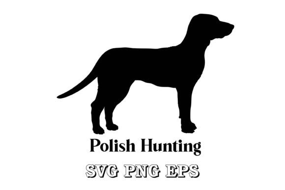 Polish Hunting Dog Breeds Silhouette: A Stitching Perspective