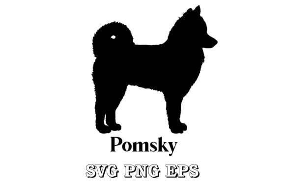 Pomsky Dog Silhouette Dog Breeds: A Designer's Take on Real Embroidery Use