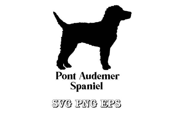 Pont Audemer Spaniel Dog Silhouette