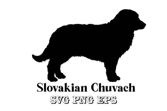 Slovakian Chuvach Dog Silhouette Vector