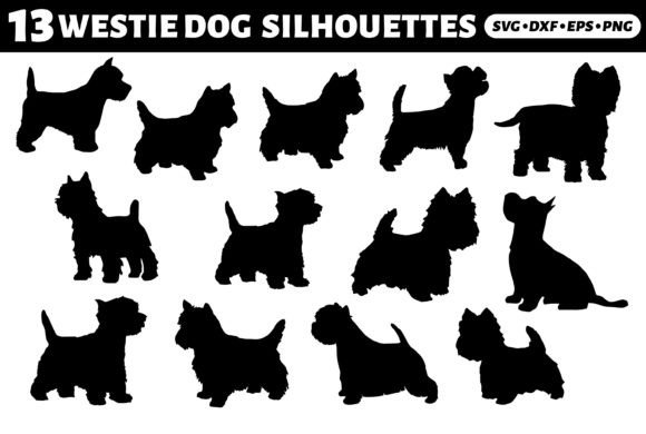 Westie Dog Silhouettes Bundle